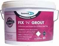 FIX N GROUT 3.75KG TILE ADHESIVE INTERNAL USE IDEAL FOR SHOWERS AND WET BOND IT